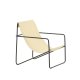 VENTURE DESIGN Vernon lenestol - beige lin/polyester og sort stl