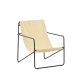VENTURE DESIGN Vernon lenestol - beige lin/polyester og sort stl