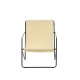 VENTURE DESIGN Vernon lenestol - beige lin/polyester og sort stl