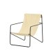 VENTURE DESIGN Vernon lenestol - beige lin/polyester og sort stl