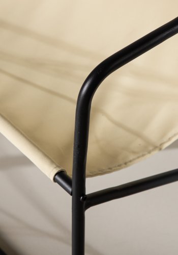 VENTURE DESIGN Vernon lenestol - beige lin/polyester og sort stl