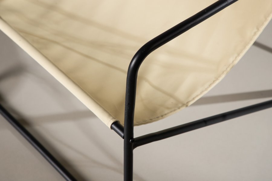 VENTURE DESIGN Vernon lenestol - beige lin/polyester og sort stl