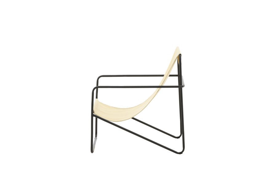 VENTURE DESIGN Vernon lenestol - beige lin/polyester og sort stl