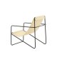 VENTURE DESIGN Vernon lenestol - beige lin/polyester og sort stl