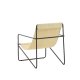 VENTURE DESIGN Vernon lenestol - beige lin/polyester og sort stl