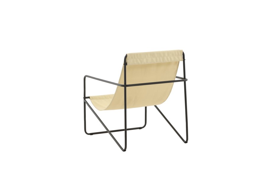 VENTURE DESIGN Vernon lenestol - beige lin/polyester og sort stl