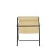 VENTURE DESIGN Vernon lenestol - beige lin/polyester og sort stl