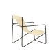VENTURE DESIGN Vernon lenestol - beige lin/polyester og sort stl