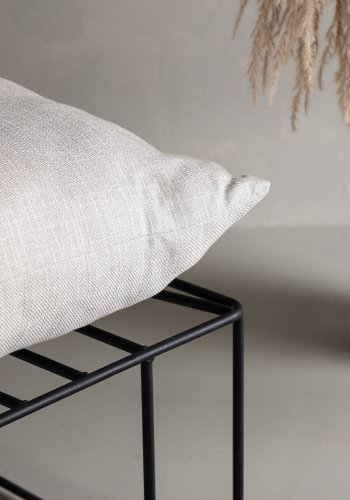 VENTURE DESIGN Livonia lenestol - beige polyester og sort stl