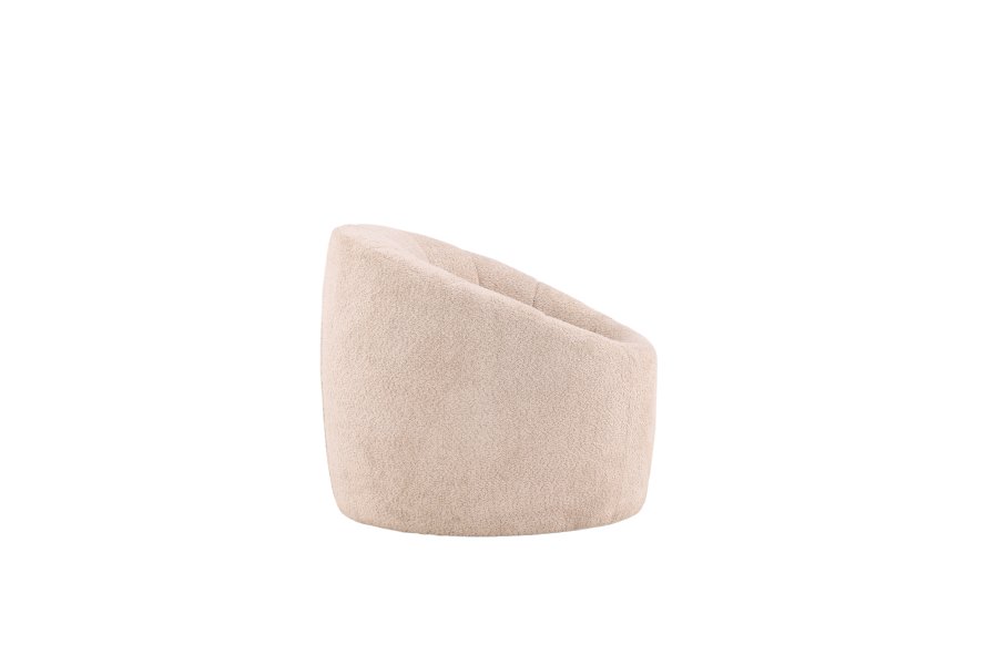 VENTURE DESIGN Warren loungestol - beige bouclé-stoff