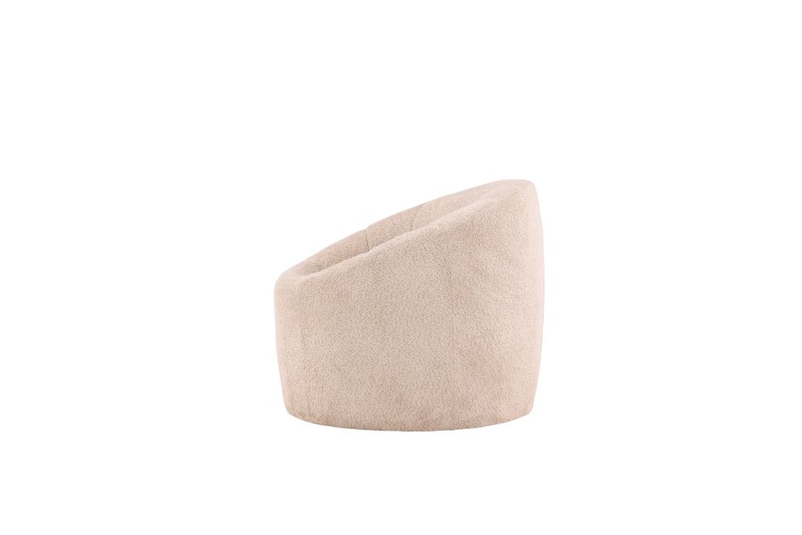 VENTURE DESIGN Warren loungestol - beige bouclé-stoff