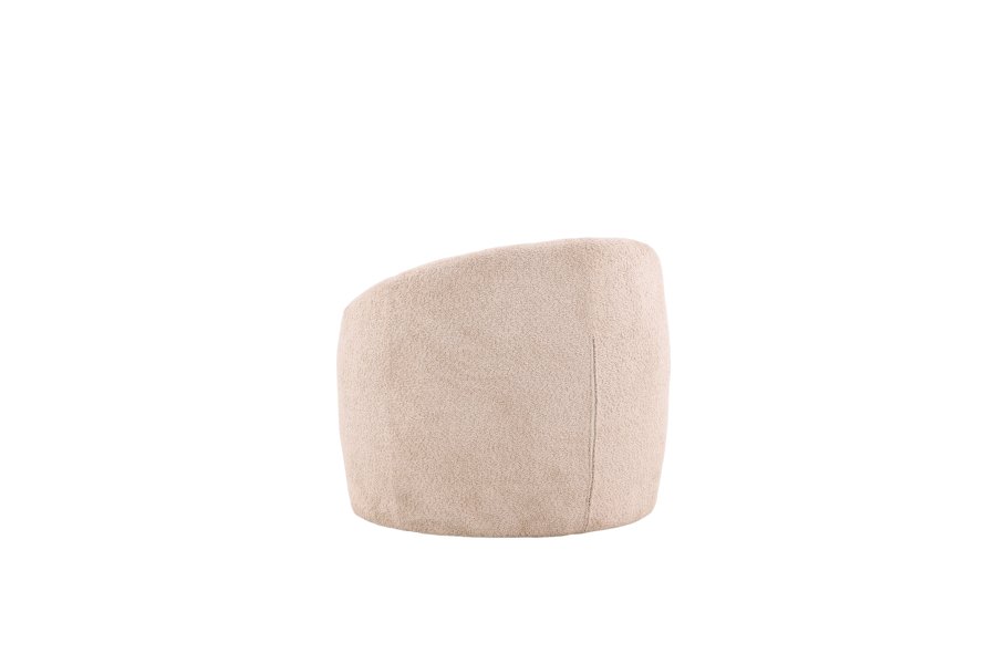 VENTURE DESIGN Warren loungestol - beige bouclé-stoff