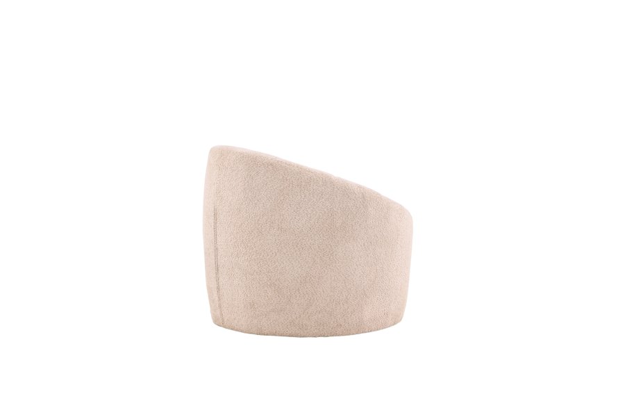 VENTURE DESIGN Warren loungestol - beige bouclé-stoff