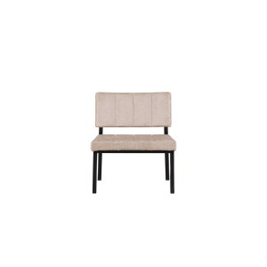 VENTURE DESIGN Monett ftölj - beige sammet och svart stl