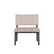 VENTURE DESIGN Monett loungestol - beige fljl og sort stl