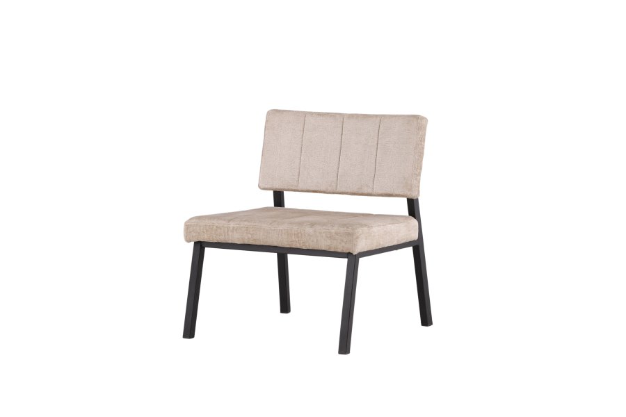 VENTURE DESIGN Monett loungestol - beige fljl og sort stl