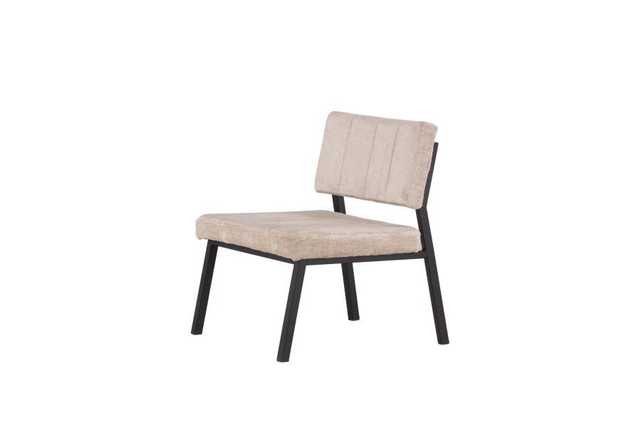 VENTURE DESIGN Monett loungestol - beige fljl og sort stl