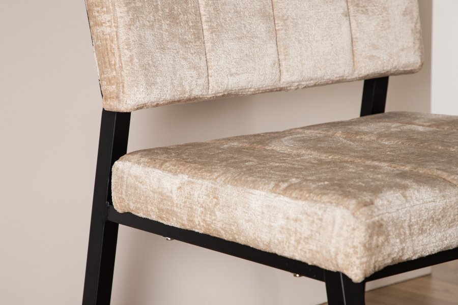 VENTURE DESIGN Monett loungestol - beige fljl og sort stl