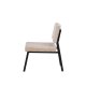 VENTURE DESIGN Monett loungestol - beige fljl og sort stl