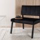 VENTURE DESIGN Monett loungestol - svart flyel og sort stl