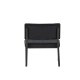 VENTURE DESIGN Monett loungestol - svart flyel og sort stl