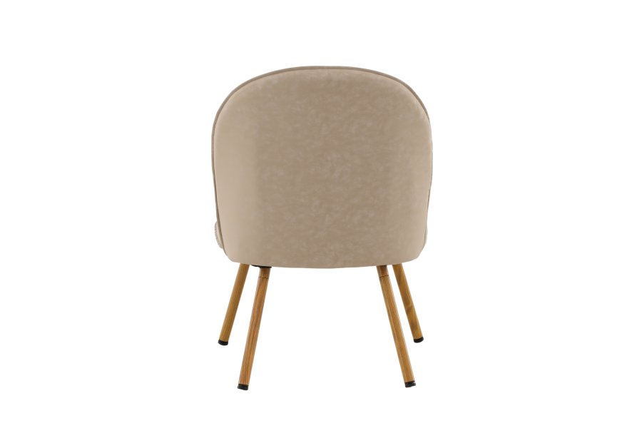 VENTURE DESIGN Polar lenestol - beige PU og naturstl