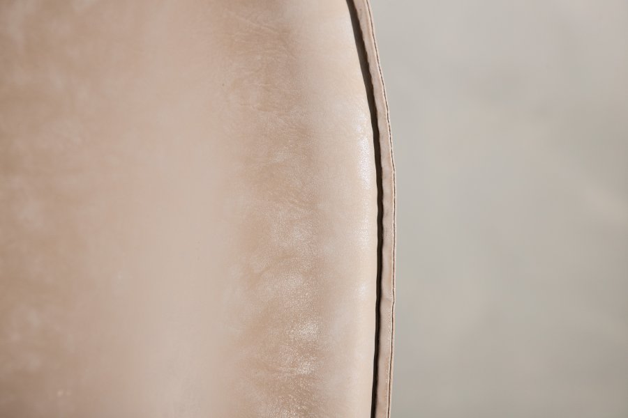 VENTURE DESIGN Polar lenestol - beige PU og naturstl