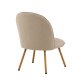 VENTURE DESIGN Polar lenestol - beige PU og naturstl