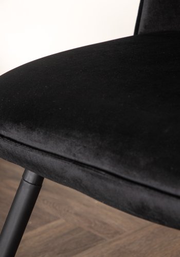 VENTURE DESIGN Polar loungestol - svart flyelspolyester og sort stl