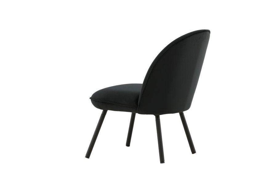 VENTURE DESIGN Polar loungestol - svart flyelspolyester og sort stl