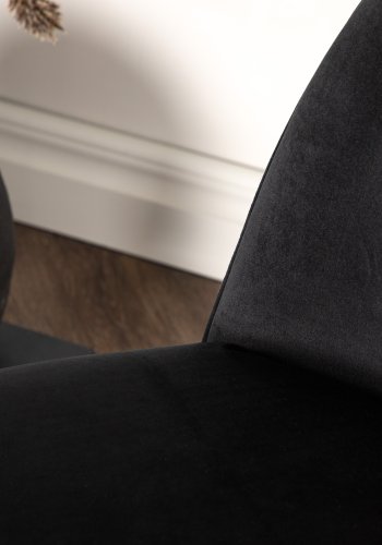 VENTURE DESIGN Polar loungestol - svart flyelspolyester og sort stl