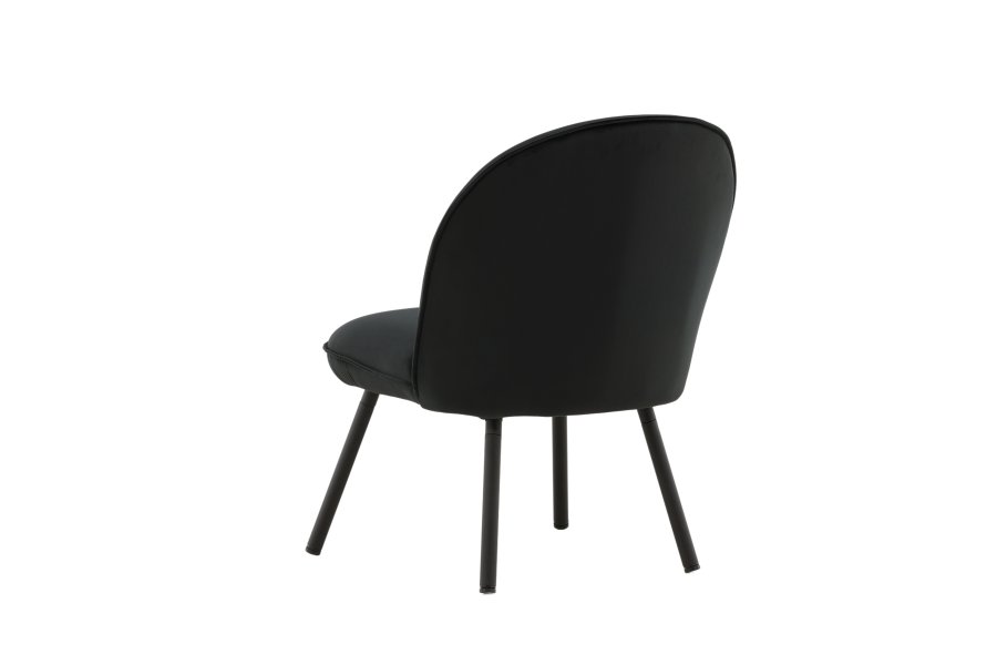 VENTURE DESIGN Polar loungestol - svart flyelspolyester og sort stl