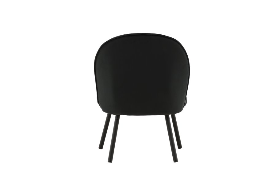 VENTURE DESIGN Polar loungestol - svart flyelspolyester og sort stl