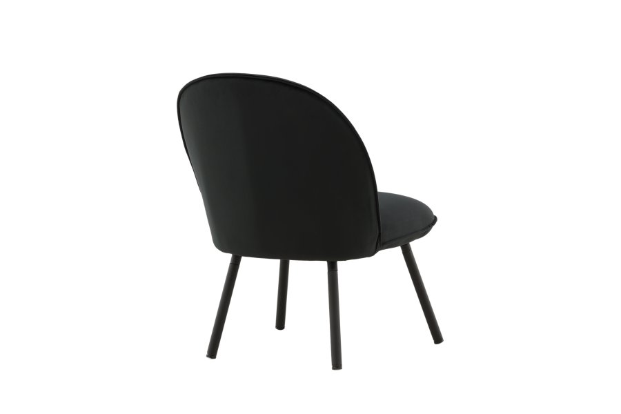 VENTURE DESIGN Polar loungestol - svart flyelspolyester og sort stl