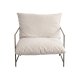 VENTURE HOME Sedalia l�nestol, m. arml�n - beige polyesterfl�jl og bronze st�l