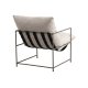 VENTURE HOME Sedalia l�nestol, m. arml�n - beige polyesterfl�jl og bronze st�l