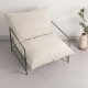 VENTURE HOME Sedalia l�nestol, m. arml�n - beige polyesterfl�jl og bronze st�l