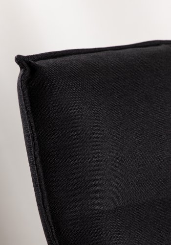 VENTURE DESIGN Madison loungestol - svart lin og sort stl