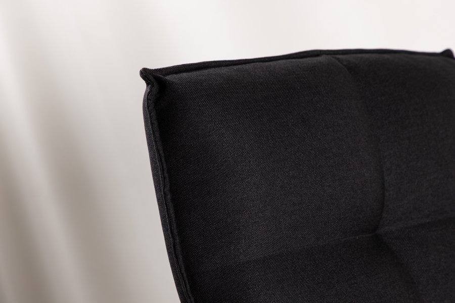 VENTURE DESIGN Madison loungestol - svart lin og sort stl