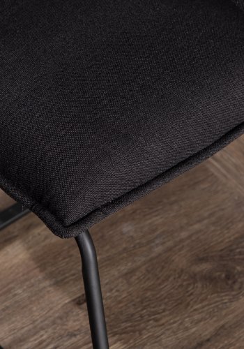 VENTURE DESIGN Madison loungestol - svart lin og sort stl