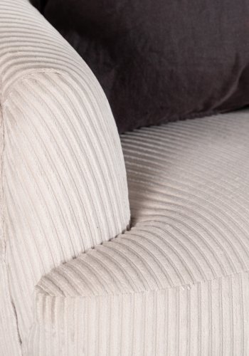 VENTURE DESIGN Derry Sessel - beigefarbener Samtpolyester und schwarzer Stahl