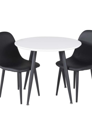 VENTURE DESIGN Polar spisestuestol XXS - sort PU og metall