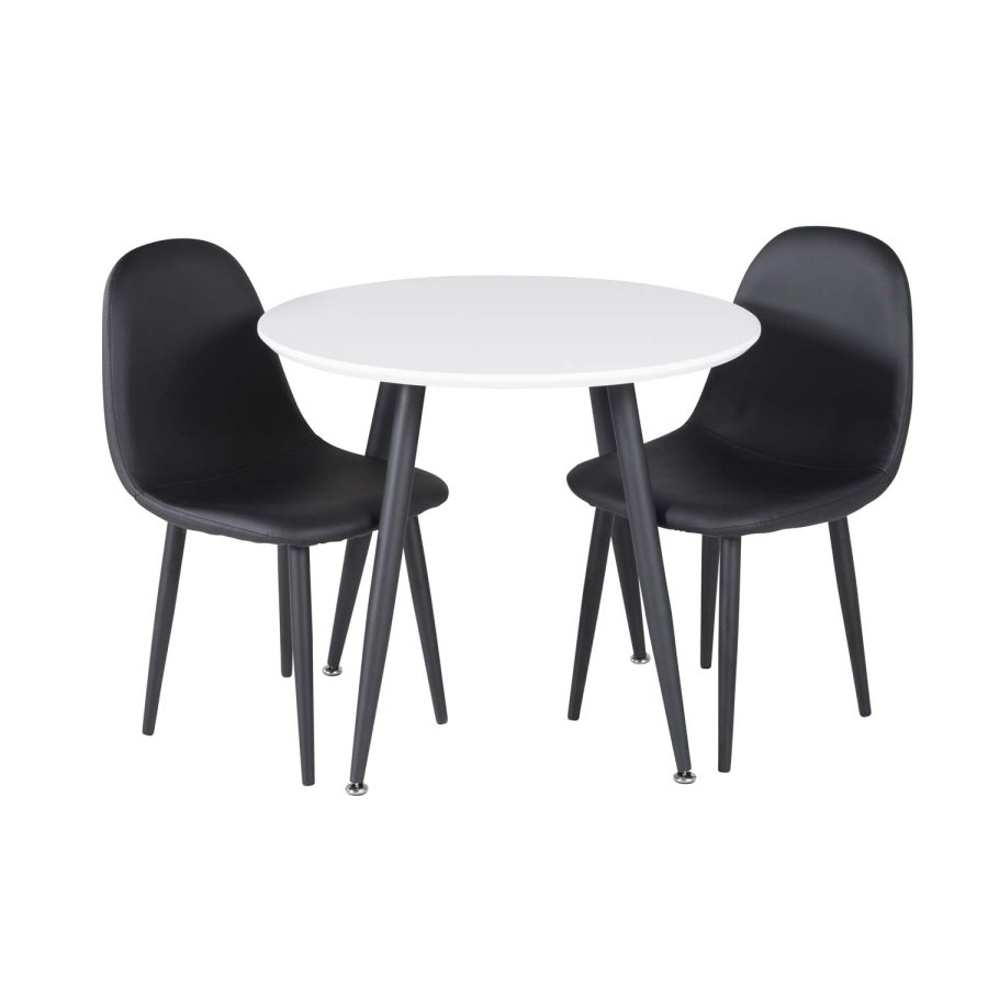 VENTURE DESIGN Polar spisestuestol XXS - sort PU og metall