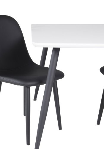 VENTURE DESIGN Polar spisestuestol XXS - sort PU og metall