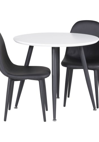 VENTURE DESIGN Polar spisestuestol XXS - sort PU og metall