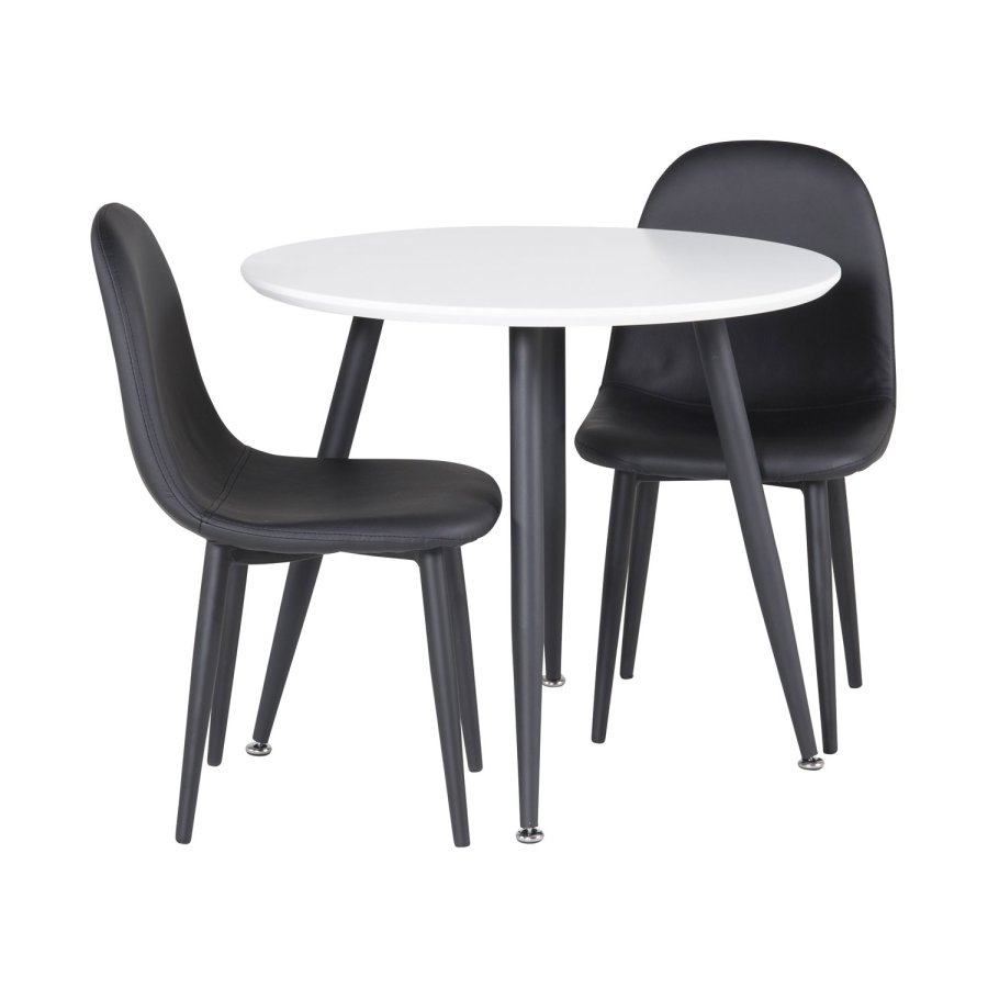 VENTURE DESIGN Polar spisestuestol XXS - sort PU og metall