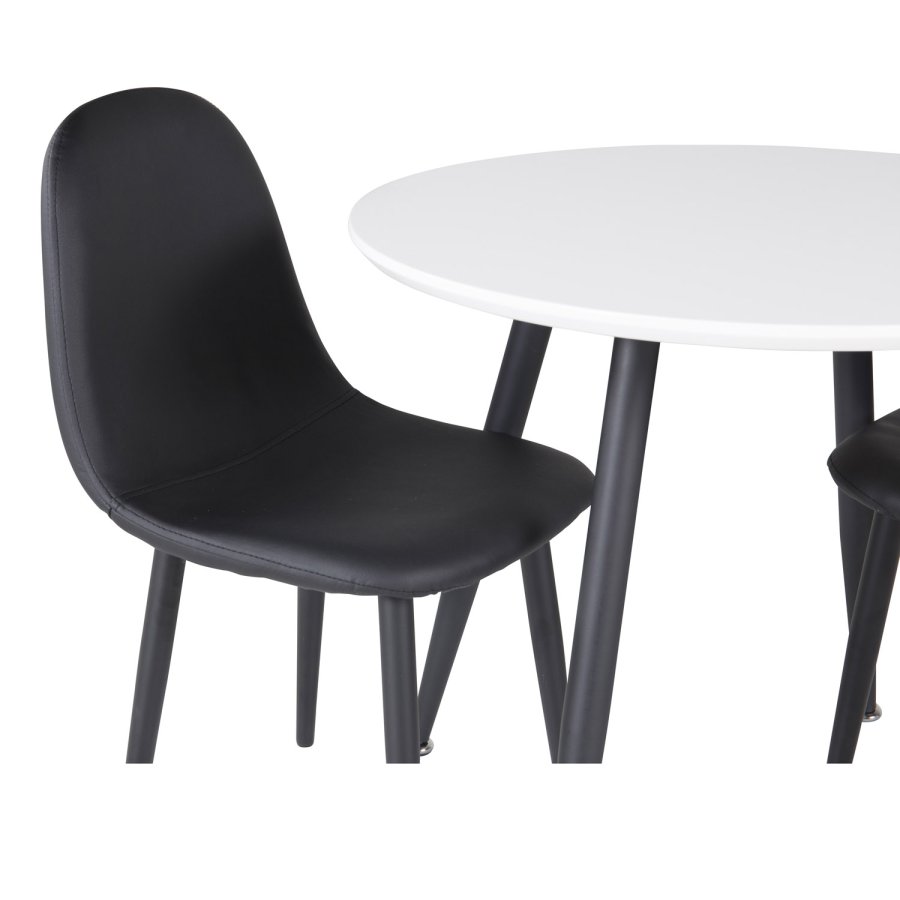 VENTURE DESIGN Polar spisestuestol XXS - sort PU og metall