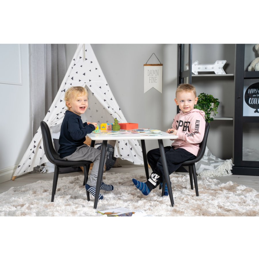 VENTURE DESIGN Polar spisestuestol XXS - sort PU og metall