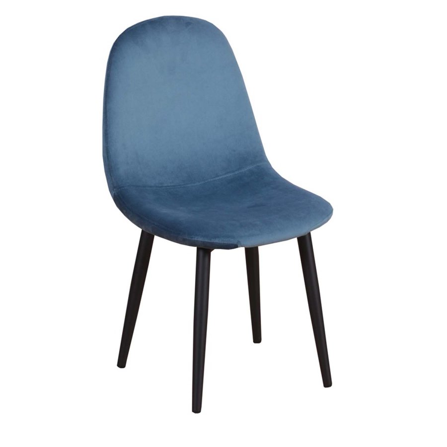 VENTURE DESIGN Polar Chair XXS spisestuestol - bl velour og metall