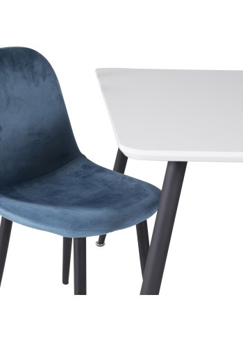 VENTURE DESIGN Polar Chair XXS spisestuestol - bl velour og metall
